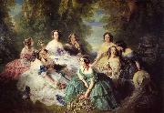 Franz Xaver Winterhalter The Empress Eugenie Surrounded by her Ladies in Waiting oil painting reproduction